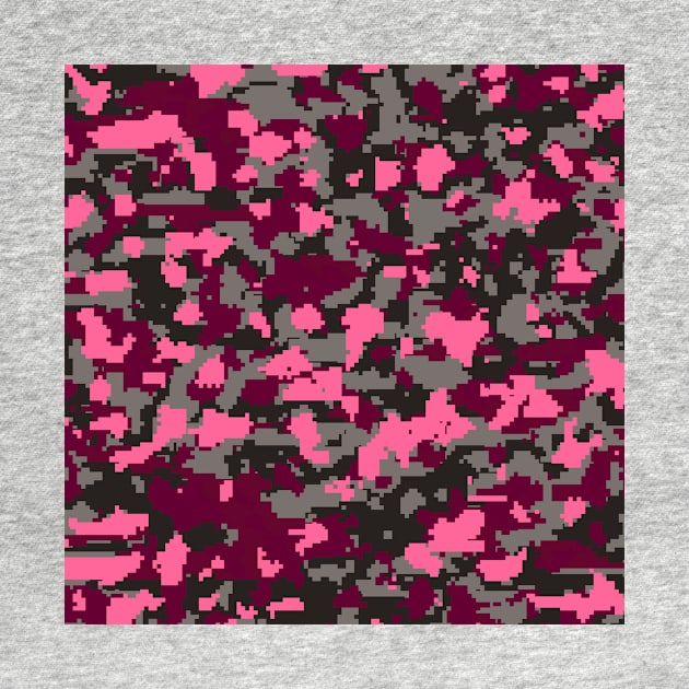 Maroon Grey Digital Camouflage by Tshirtstory